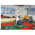 small portable mobile light tower diesel generator with 400w*4 lamps